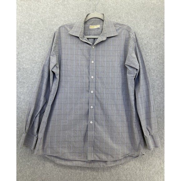 Michael Kors Other - Michael Kors Men's Button Down Shirt Long Sleeve Size 16 1/2 Micro Check Cotton